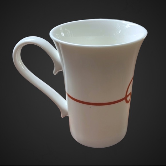 2014 STARBUCKS Coffee Mug White Orange Tea Fleur-de-lis 11 fl oz - Picture 5 of 10